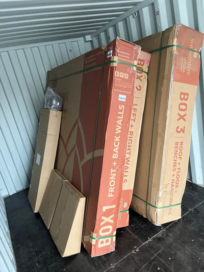 The Sauna has arrived! Box 1 was the pretender