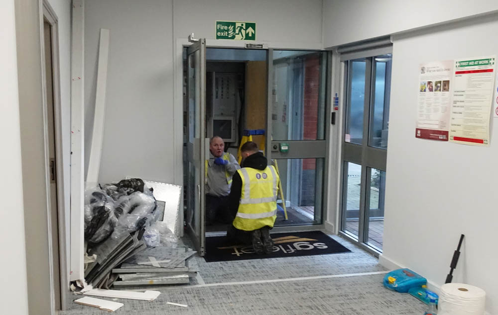 The builders in prayer - the only way to start a new job