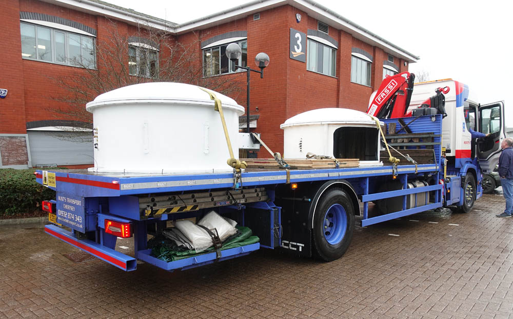 What are these? Observatory domes? No, a dismantled HBOT chamber!