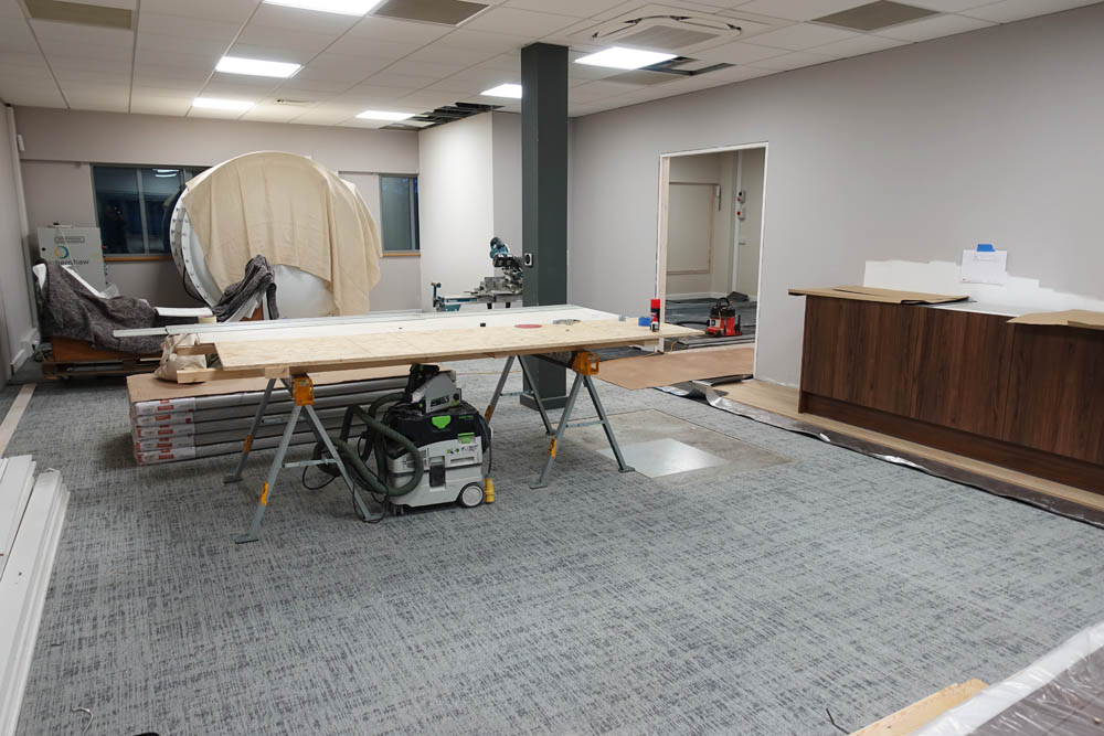 In the next month or so, this will be the members' lounge - don't worry, the HBOT will be partially obscured