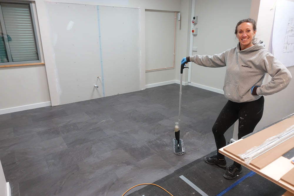 All ready for the sauna installation tomorrow (Wednesday) and the cryo installation the day after
