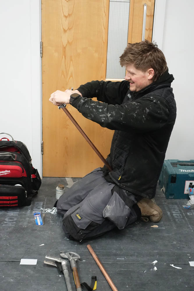 Meanwhile, I caught Angus... Doing what, I don't know