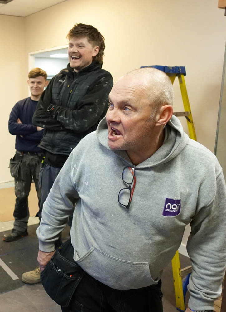 Neal's face says it all when the realisation hits at how cold the cryo really is