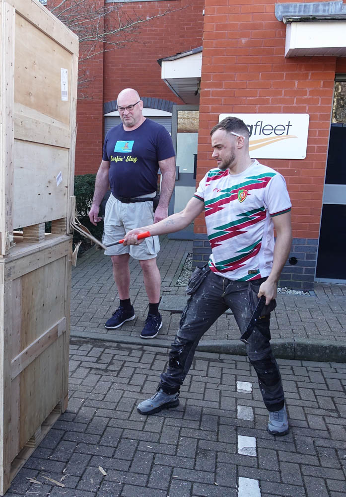 Brad to the rescue demonstating his claw hammer prowess