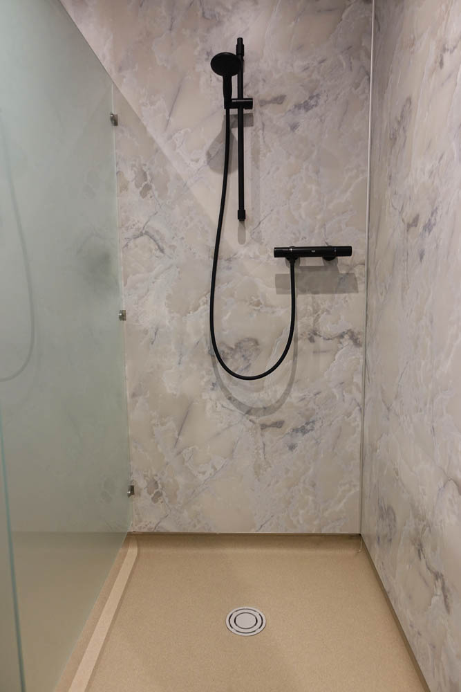 The showers are taking shape
