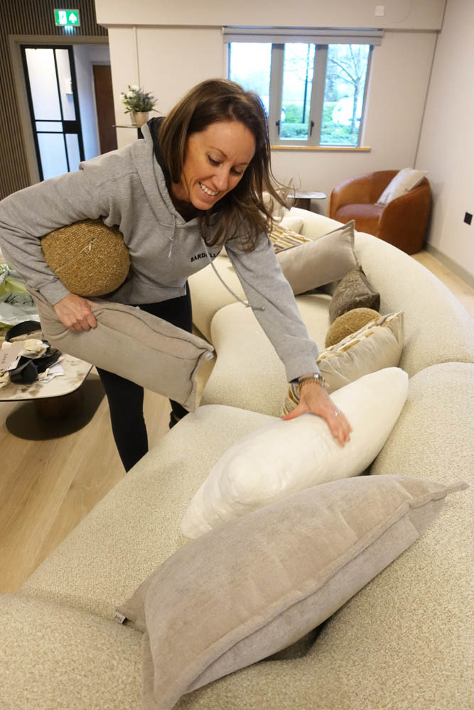 The disposition of the soft furnishings