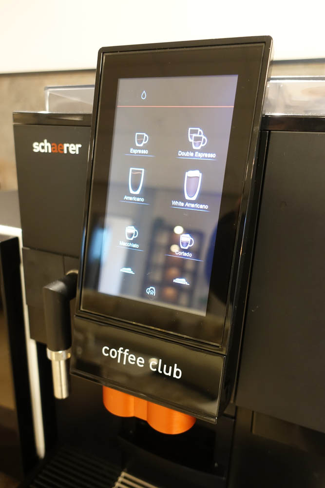 Over 20 fabulous drinks available quite literally at the touch of a button
