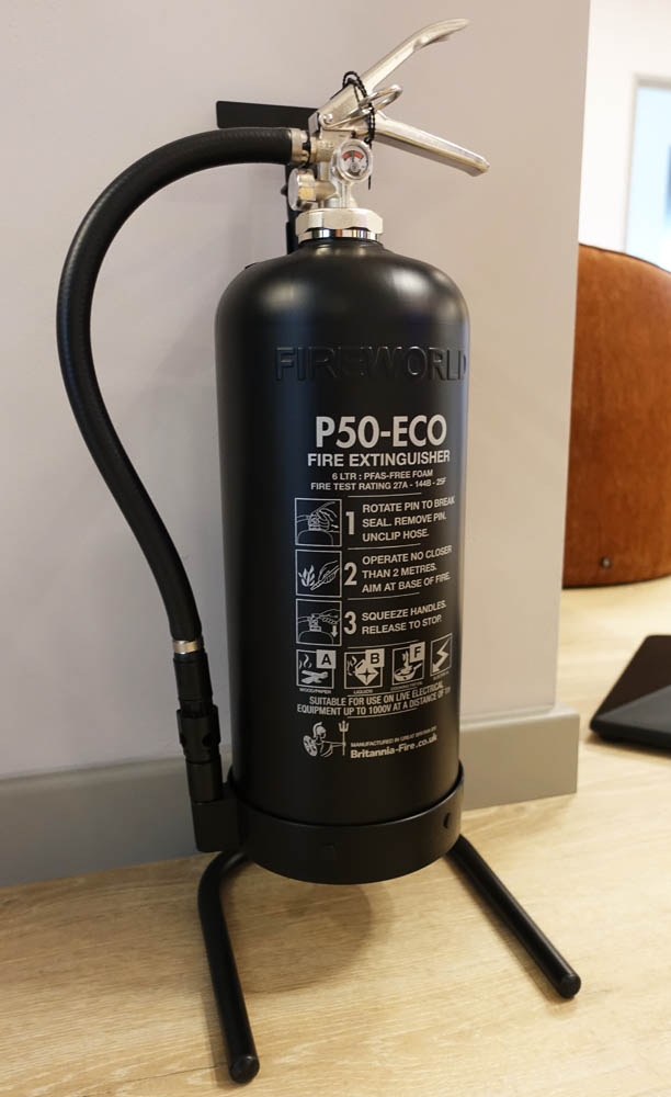 Black foam extinguishers - what a statement!