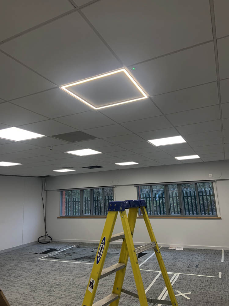 Suspended ceiling edge illuminated panel